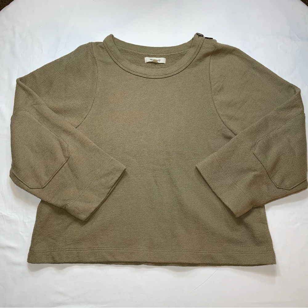 ✨2xHOST PICK✨Madewell Shoulder-Button Elbow-Patch Top